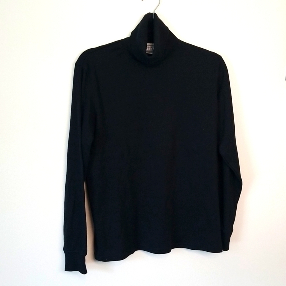 Jennifer Moore Black Turtleneck Sweater Long Sleeve Medium